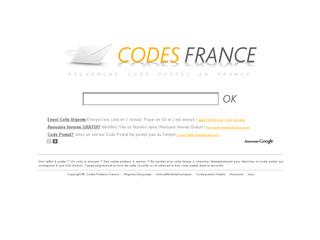 Codes postaux en France