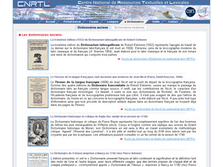 CNRTL Dictionnaires anciens