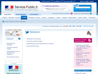 Naissance Service-public .fr