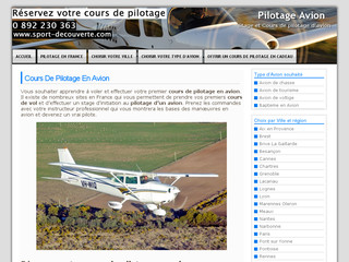 Cours de pilotage avion